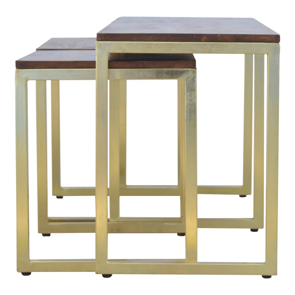 Artisan Furniture Chunky Gold Table Set of 3