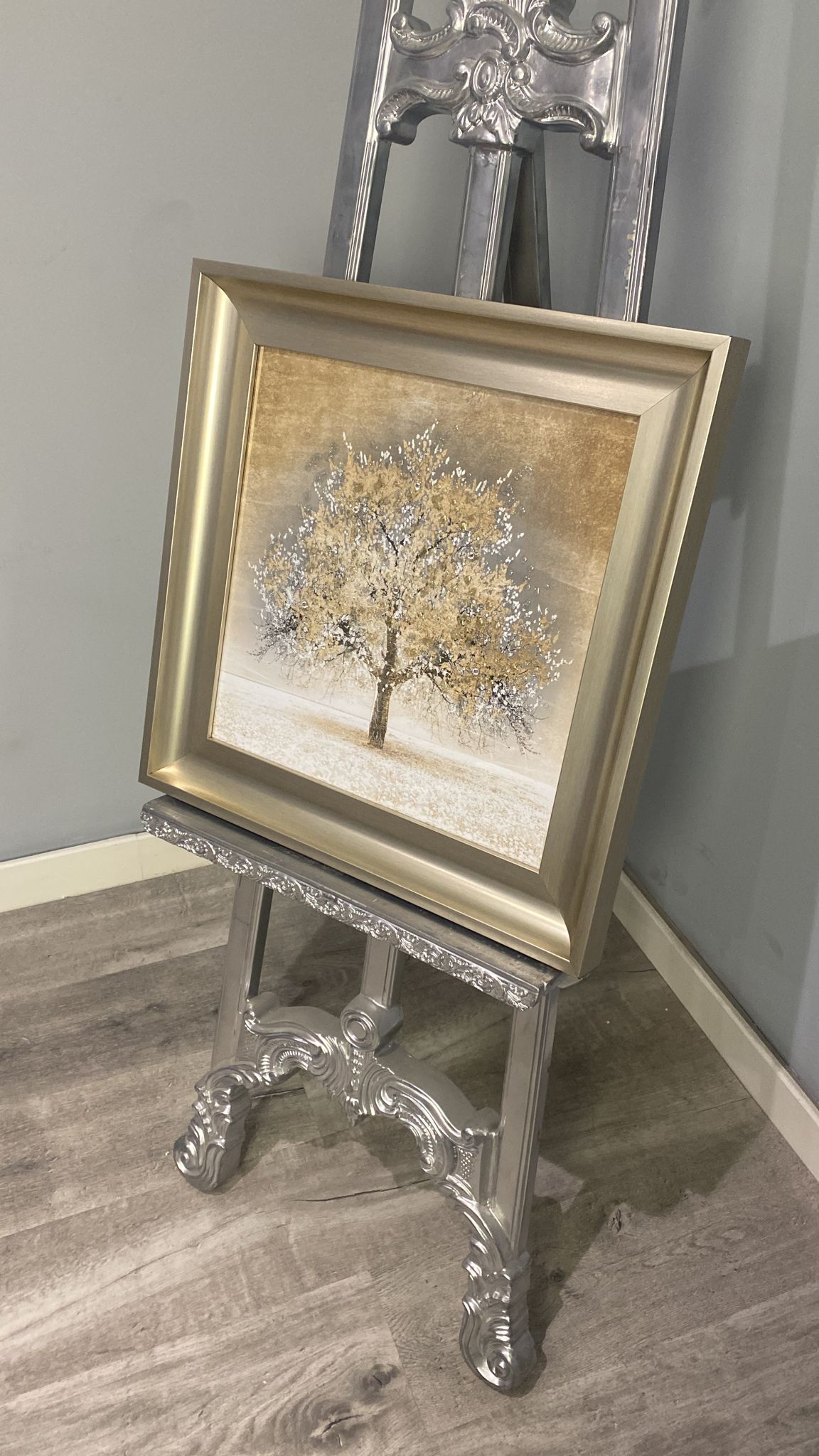 Gold Blossom Tree Framed Wall Art