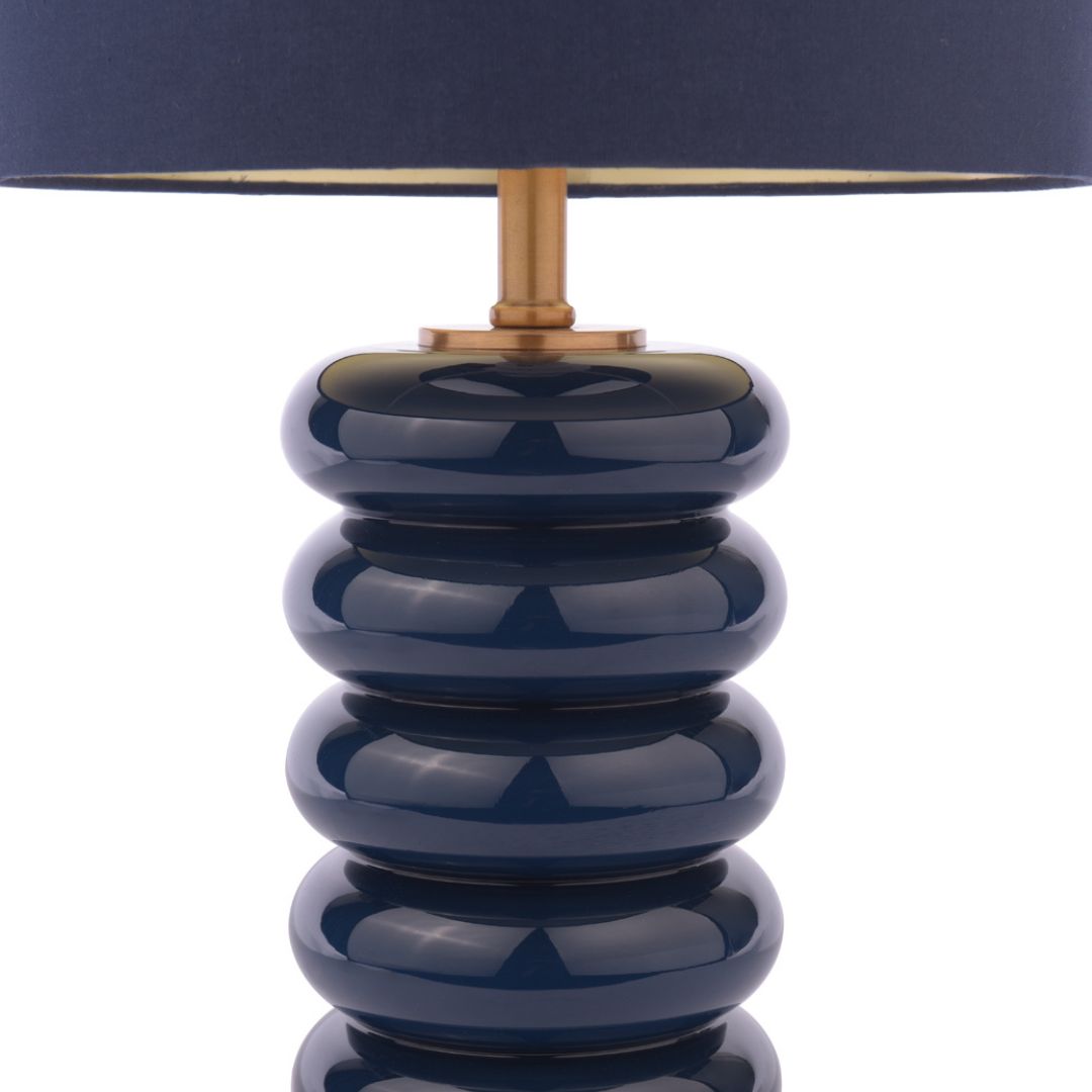 Portia Blue Glass Table Lamp