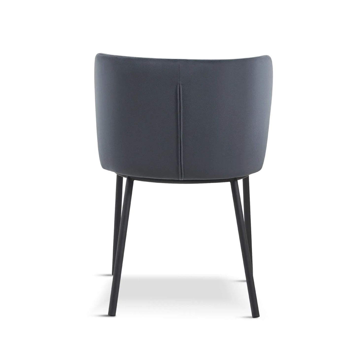 Gray chair with black legs on a white background