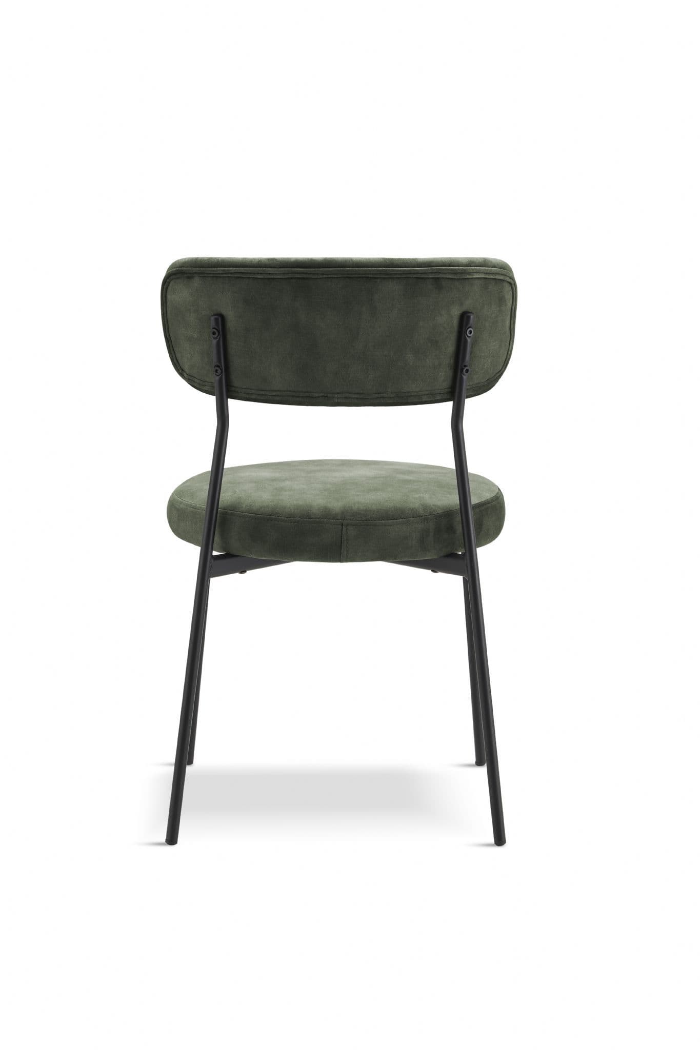 Glenn Velvet Dining Chairs (Set of 2) - Dark Green BlissVeranda