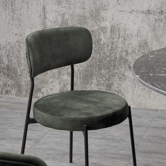 Glenn Velvet Dining Chairs (Set of 2) - Dark Green BlissVeranda