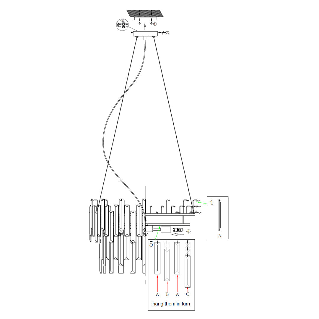 Onega 3 Light Chrome & Smoked Glass Pendant Ceiling Light
