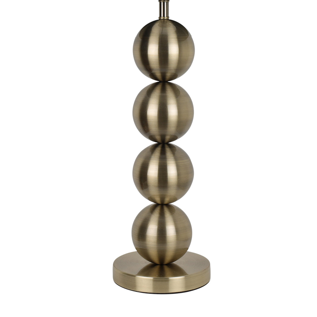 Aila Antique Brass Table Lamp with Green Shade