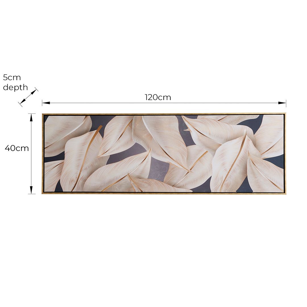 Leaf Gold Canvas Wall Art