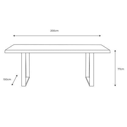 Chisbury Acacia Live Edge Dining Table - Stylish Seating for 4-6 Guests