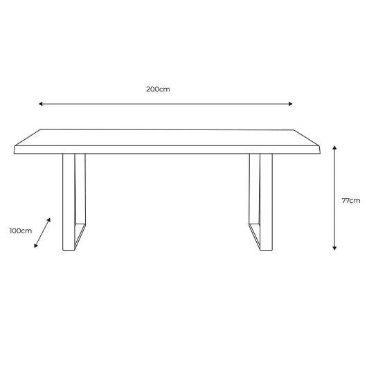 Chisbury Acacia Live Edge Dining Table - Stylish Seating for 4-6 Guests