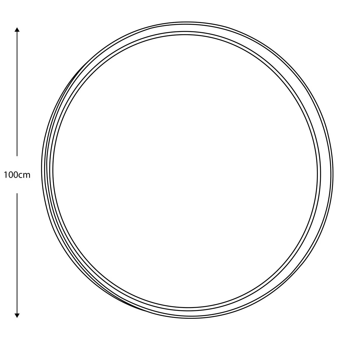 Gallery Keaton Walnut round Mirror, 100Cm