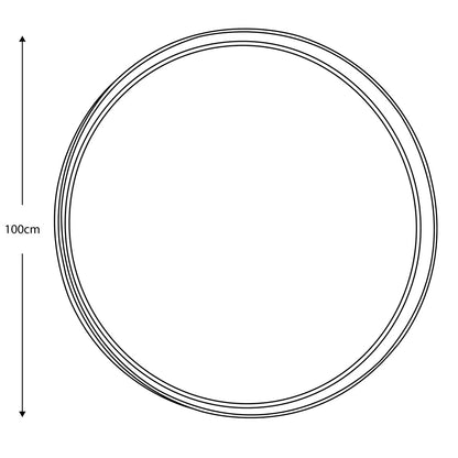 Gallery Keaton Walnut round Mirror, 100Cm
