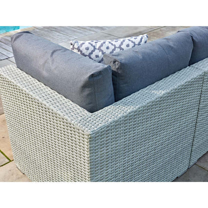 Bramblecrest Kingscote Rattan Deep Seating Corner Sofa Patio Set in Cloud Grey