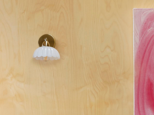 White flower sconce wall light - BlissVeranda