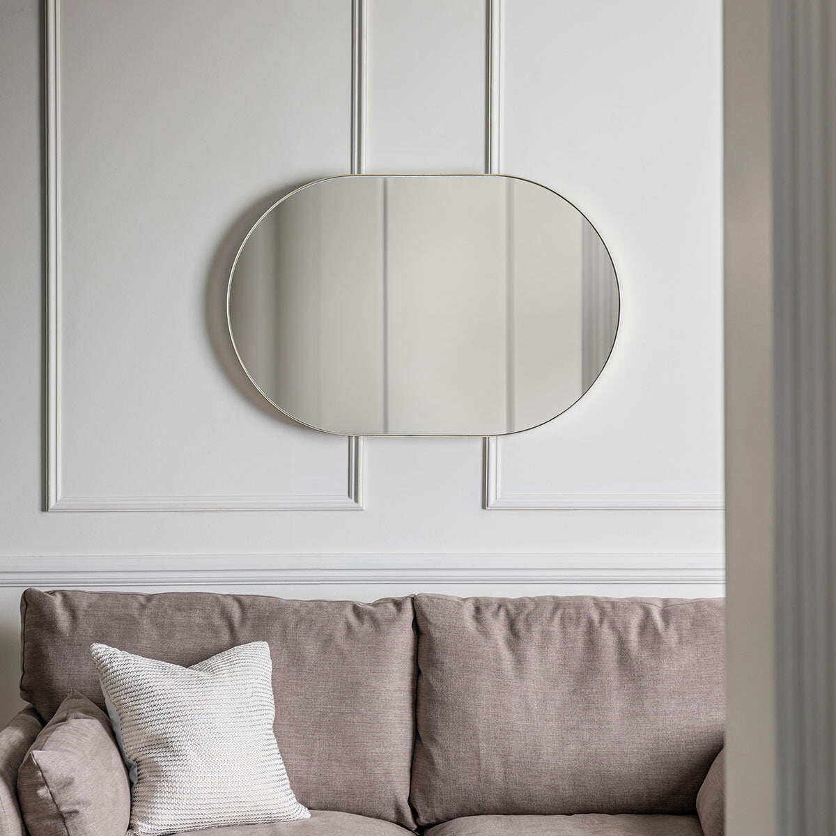 Gallery Hurston Elipse Champagne Mirror, 60 X 90Cm