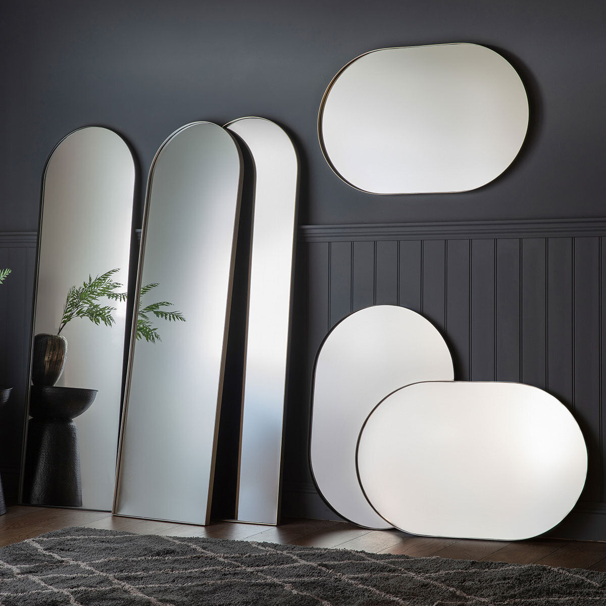 Gallery Hurston Elipse Champagne Mirror, 60 X 90Cm