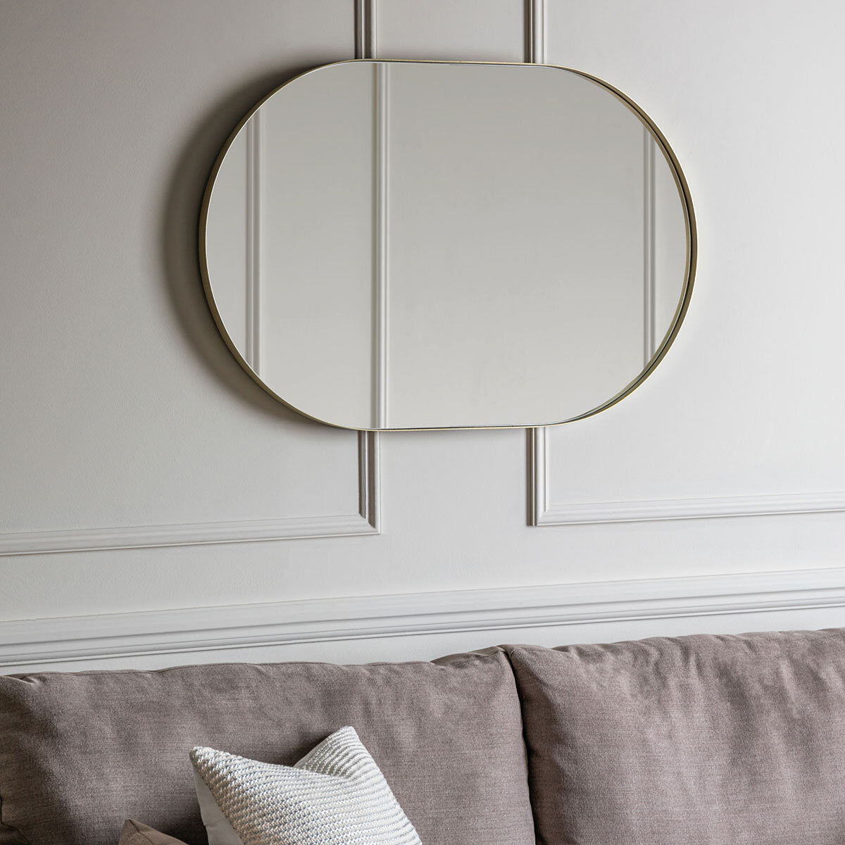 Gallery Hurston Elipse Champagne Mirror, 60 X 90Cm