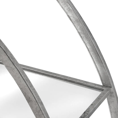 Large Circular Silver Wall Hanging Multi Shelf  Furniture > Display Units > Shelf Unit BlissVeranda