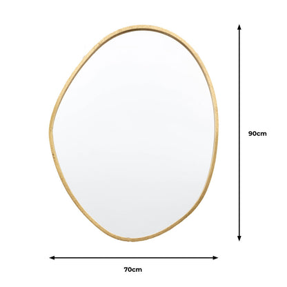 Gallery Chattenden Gold Pebble Mirror, 70 X 90Cm