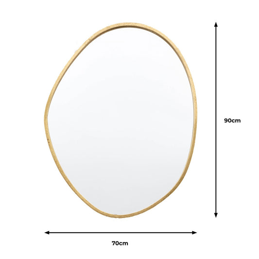 Gallery Chattenden Gold Pebble Mirror, 70 X 90Cm
