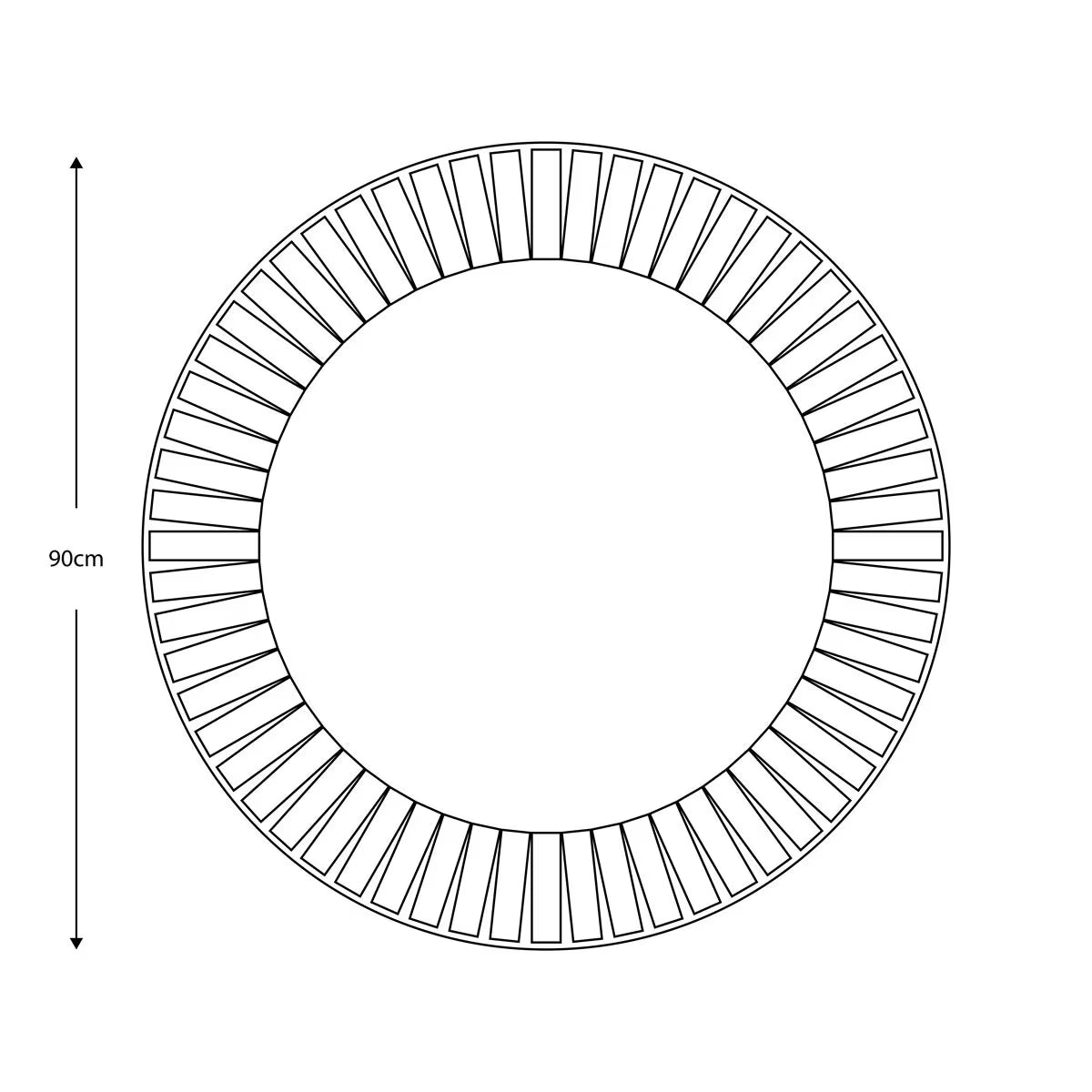 Gallery Mondello round Mirror, 90Cm