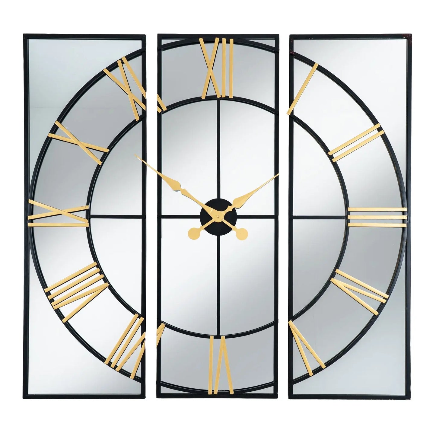 Brooklyn Black And Gold Wall Clock  Clocks > Wall Clocks BlissVeranda