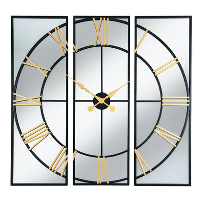 Brooklyn Black And Gold Wall Clock  Clocks > Wall Clocks BlissVeranda