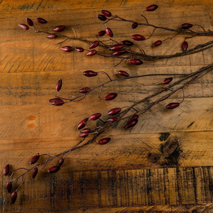 Burgundy Rosehip Stem  Artificial Flowers & Greenery > Christmas Decorations > Festive Flowers & Foliage BlissVeranda