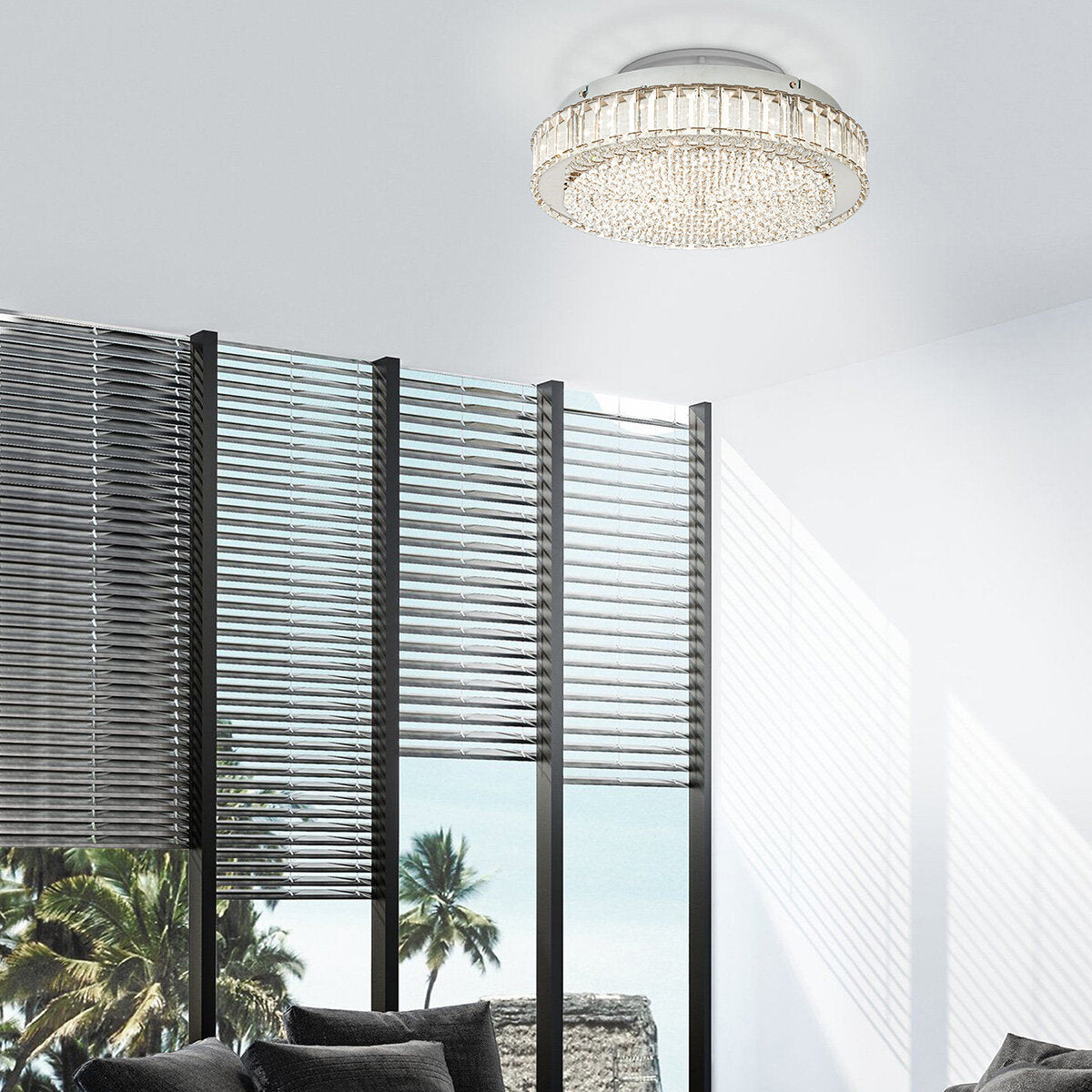 Eglo Balparda Ceiling Light 410Mm in Crystal Chrome