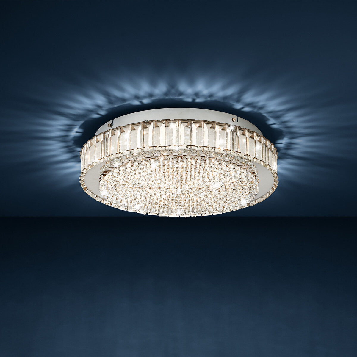 Eglo Balparda Ceiling Light 410Mm in Crystal Chrome