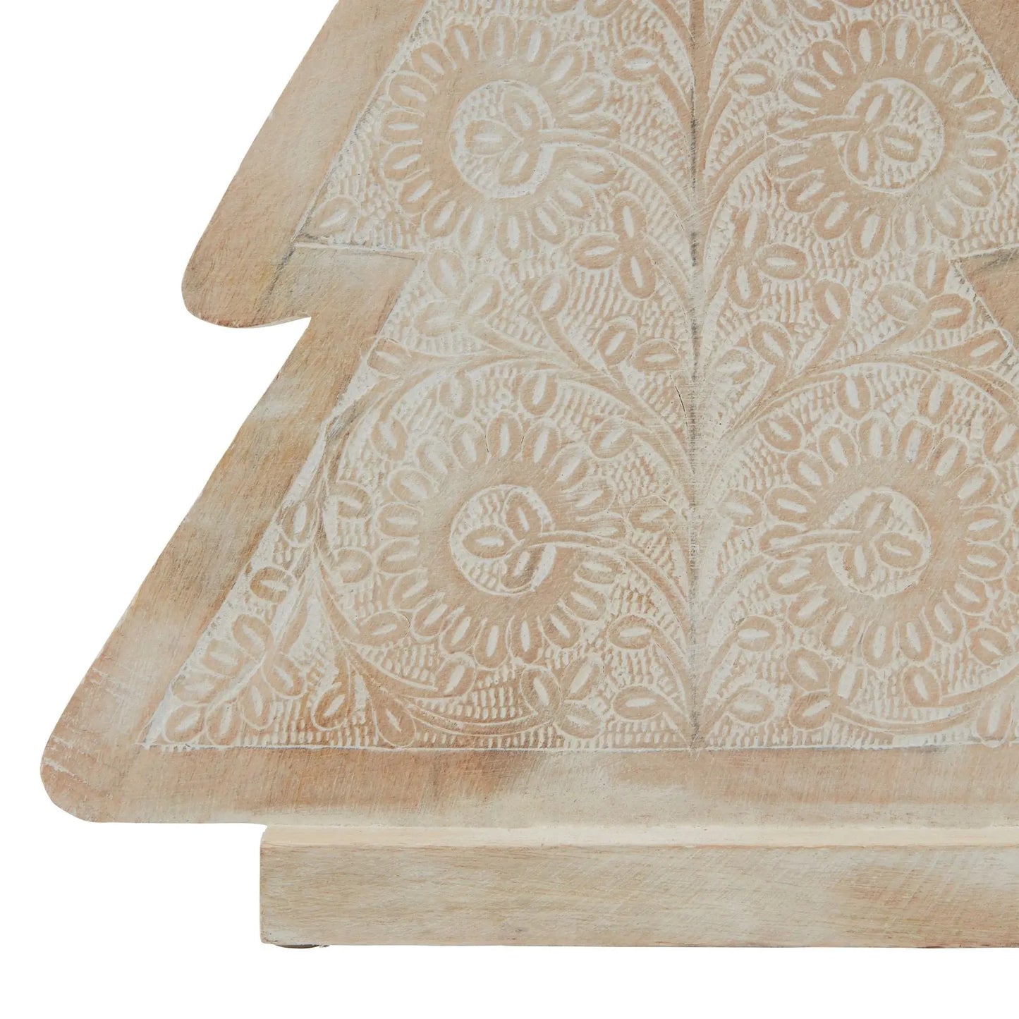 White Wash Collection Wooden Large Patterned Decorative Tree BlissVeranda