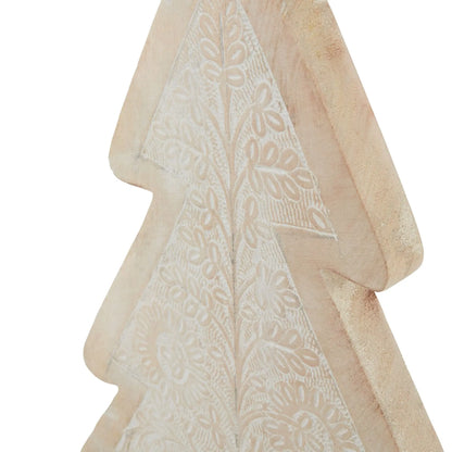White Wash Collection Wooden Large Patterned Decorative Tree BlissVeranda