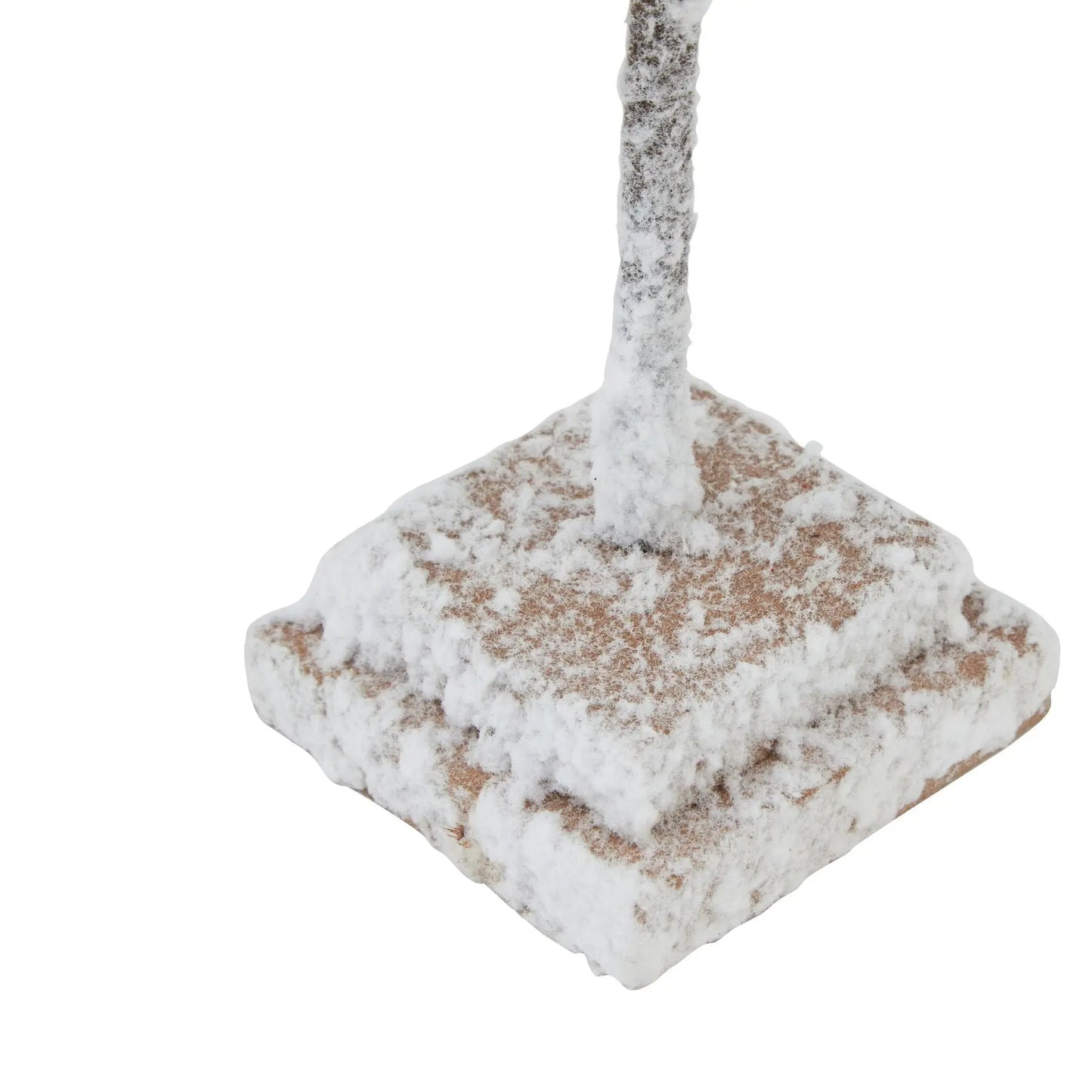 Medium Snowy Cedar Tree On Wood Block BlissVeranda