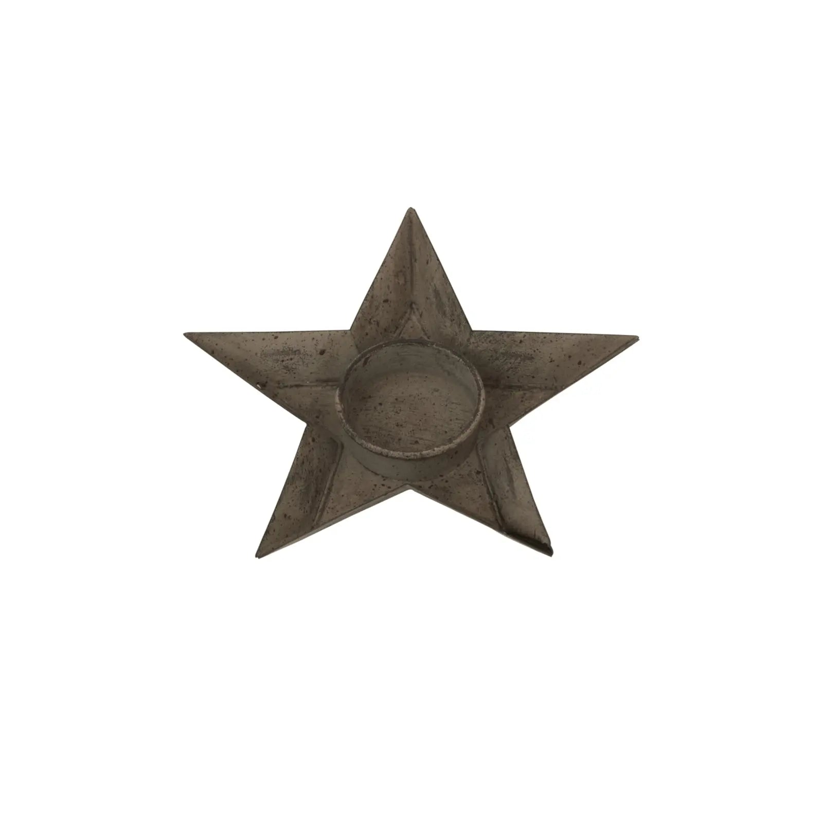 Rustic Metal Star Tealight Holder BlissVeranda