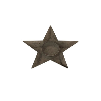 Rustic Metal Star Tealight Holder BlissVeranda
