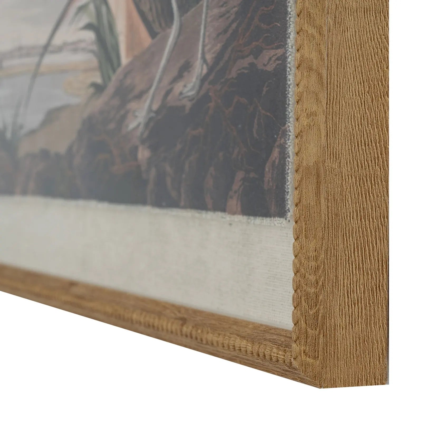 Flora & Fauna Collection Curlews On Linen In Beaded Frame BlissVeranda