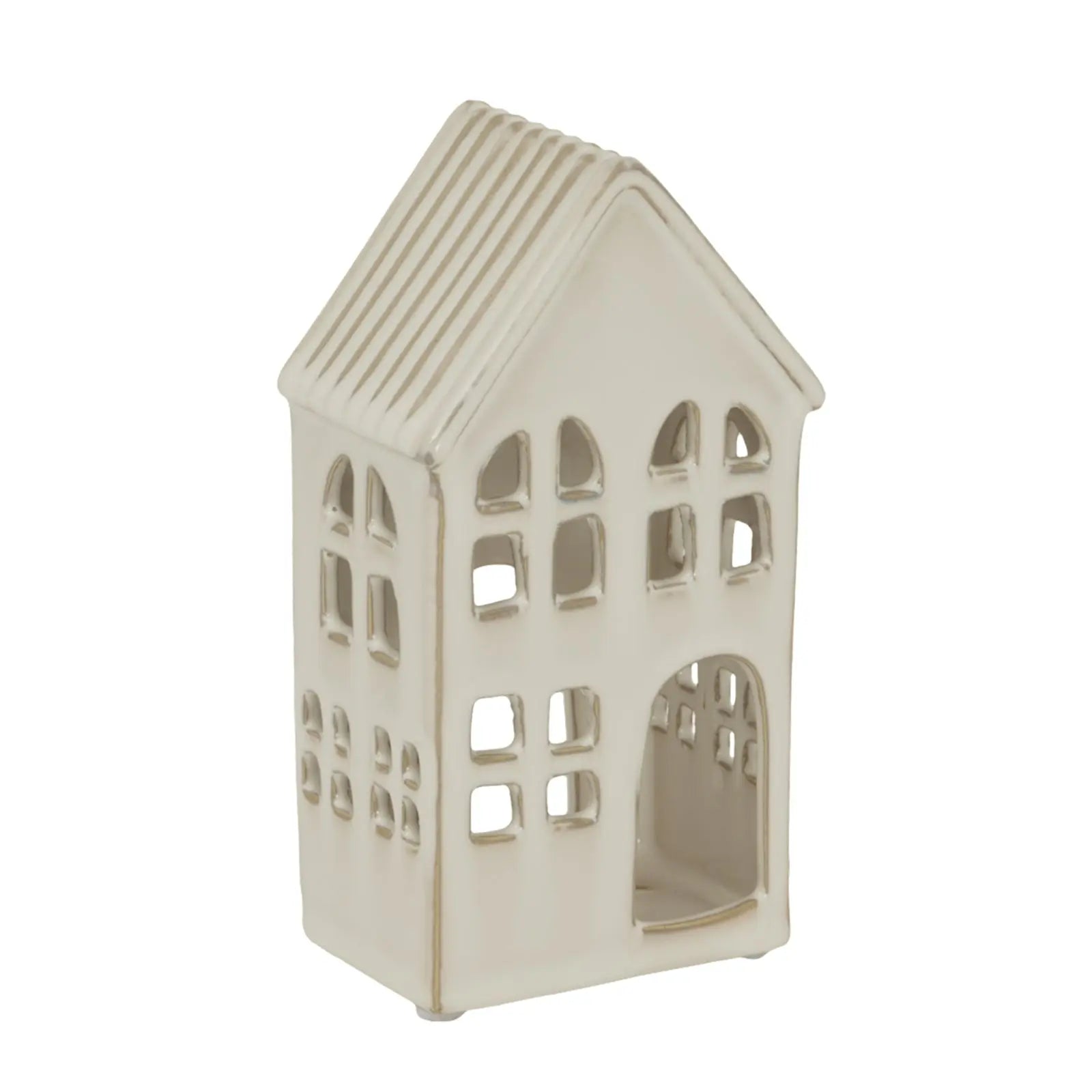 Large White Ceramic House Tea Light Holder  Gifts & Accessories > Candle Holders > Christmas Candles & Candle Accessories BlissVeranda