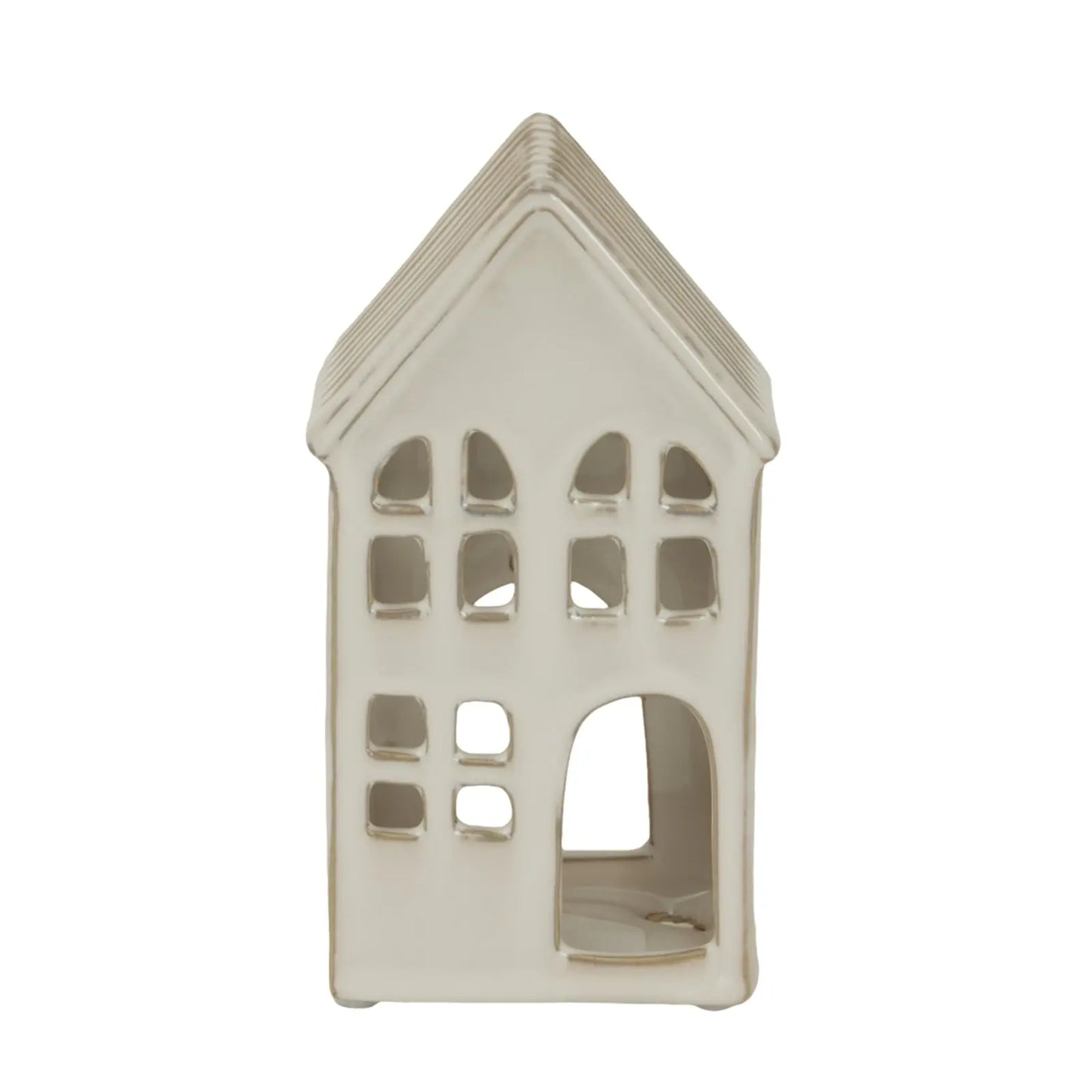 Large White Ceramic House Tea Light Holder  Gifts & Accessories > Candle Holders > Christmas Candles & Candle Accessories BlissVeranda