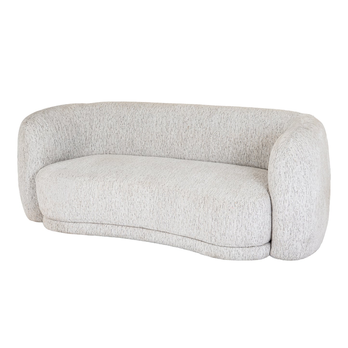 Modern light gray sofa on a white background