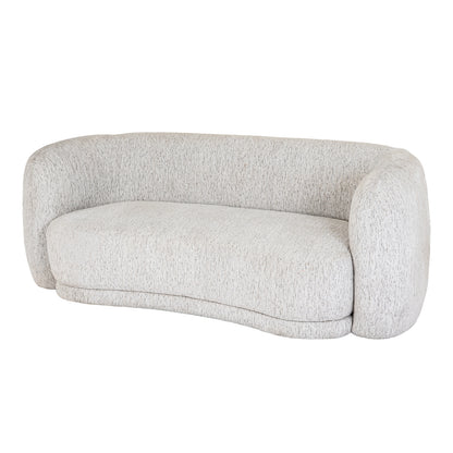 Modern light gray sofa on a white background