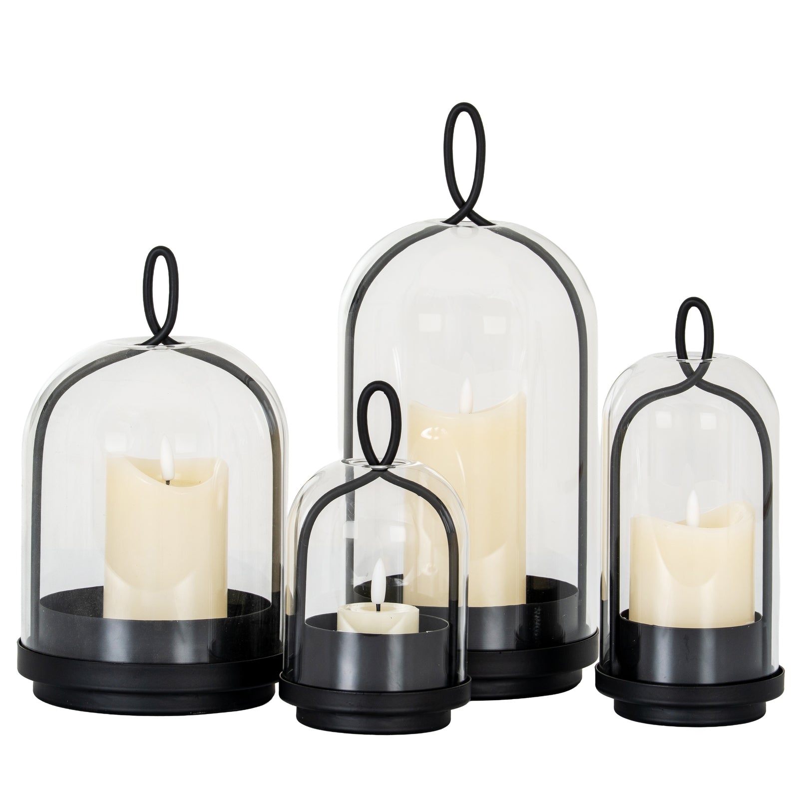 Nyx Medium Candle Holder With Glass Cloche  Gifts & Accessories > Candle Holders BlissVeranda