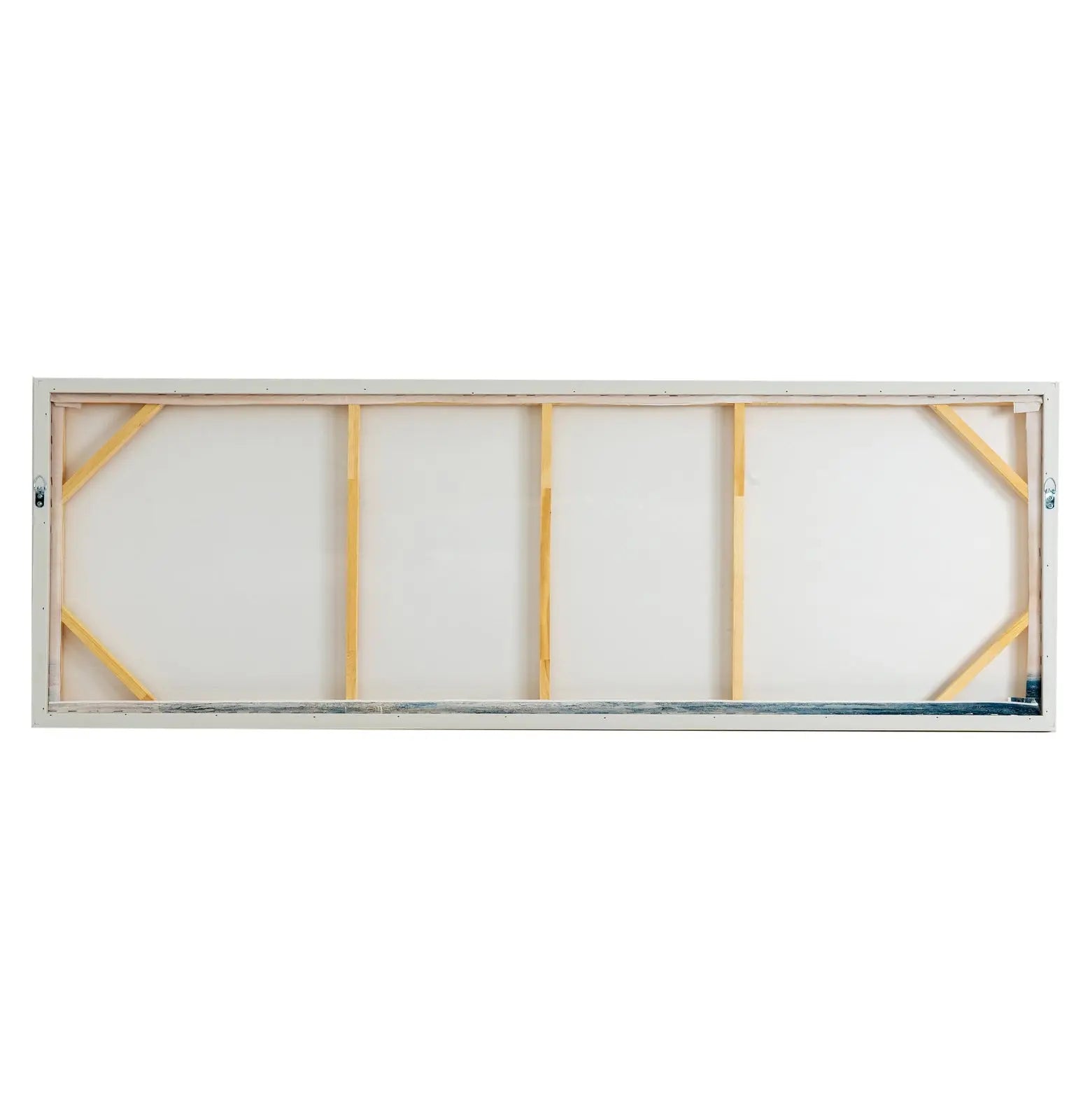 Rectangular air filter with metallic frame on a white background
