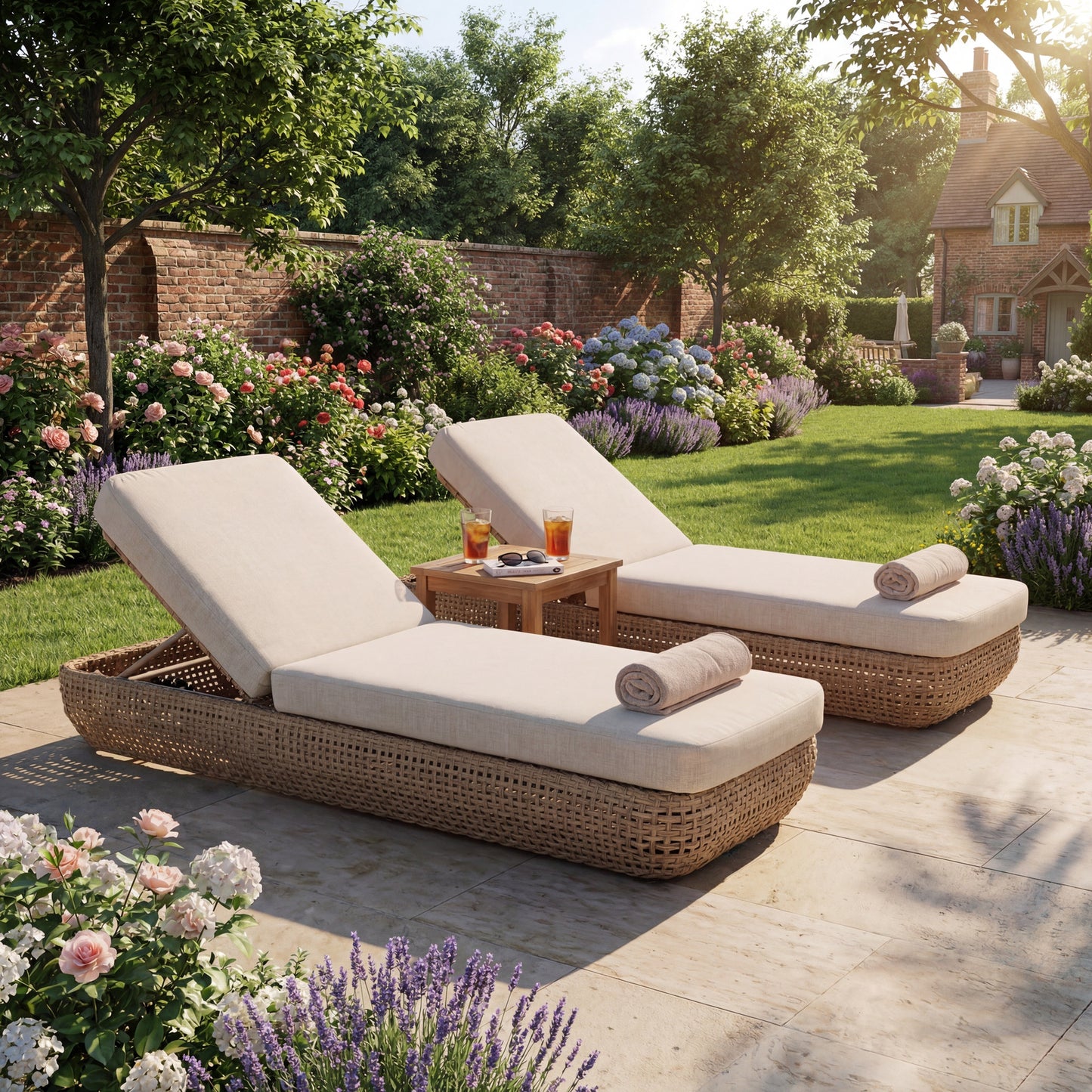 Bloom Collection Outdoor Sunbed - BlissVeranda