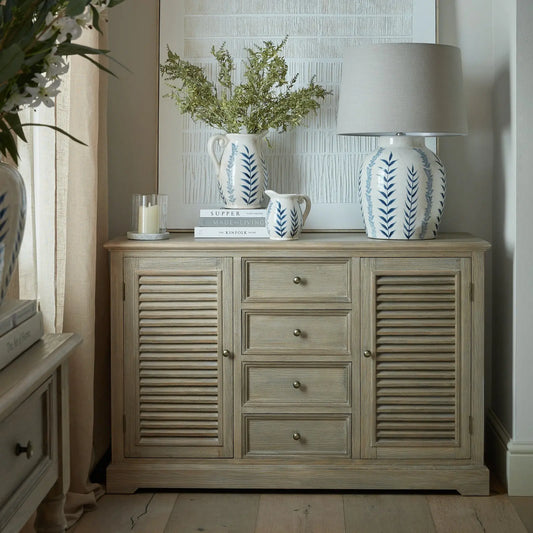 Delphine Collection 2 Door 4 Drawer Large Dresser Base