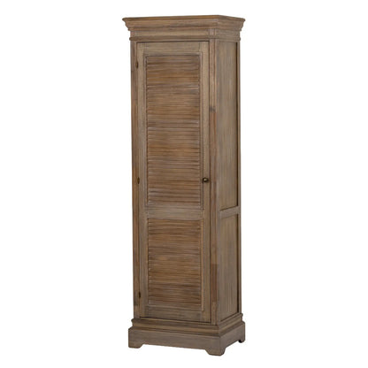 Wooden cabinet with a white background