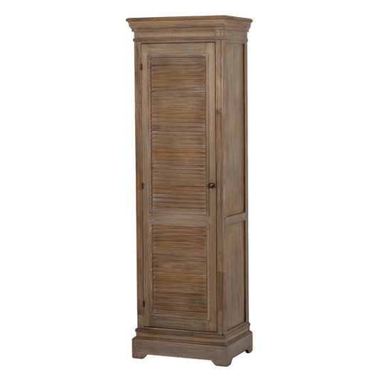 Wooden cabinet with a white background