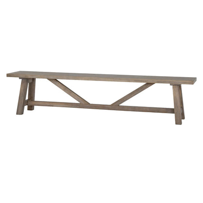 Wooden bench with a rustic design on a white background