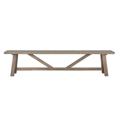 Wooden bench with a rustic design on a white background