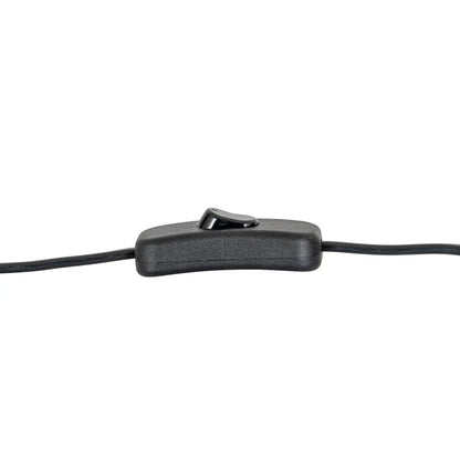 Black cord clip on a white background