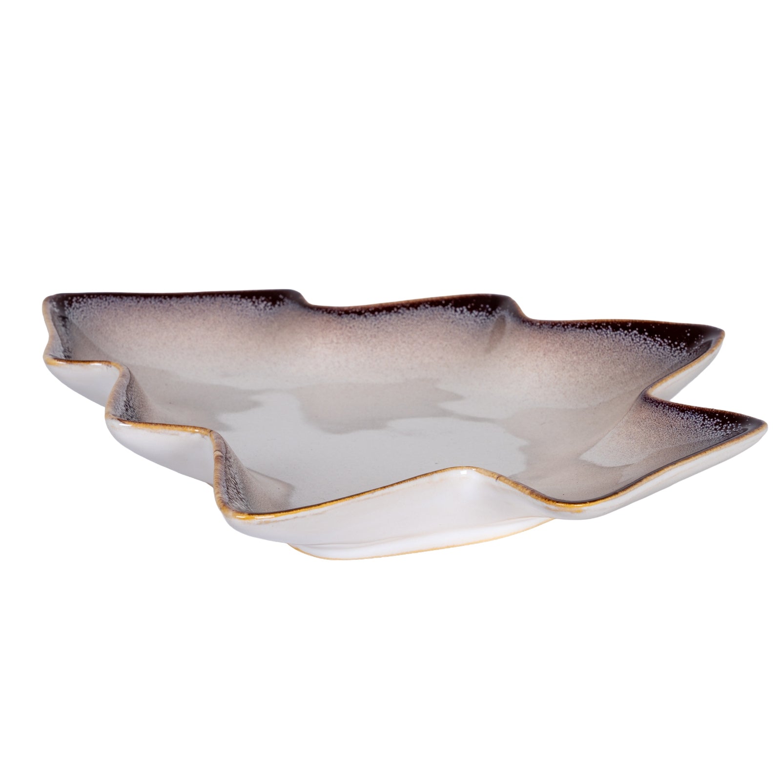 Two ceramic trays with a gradient design on a white background