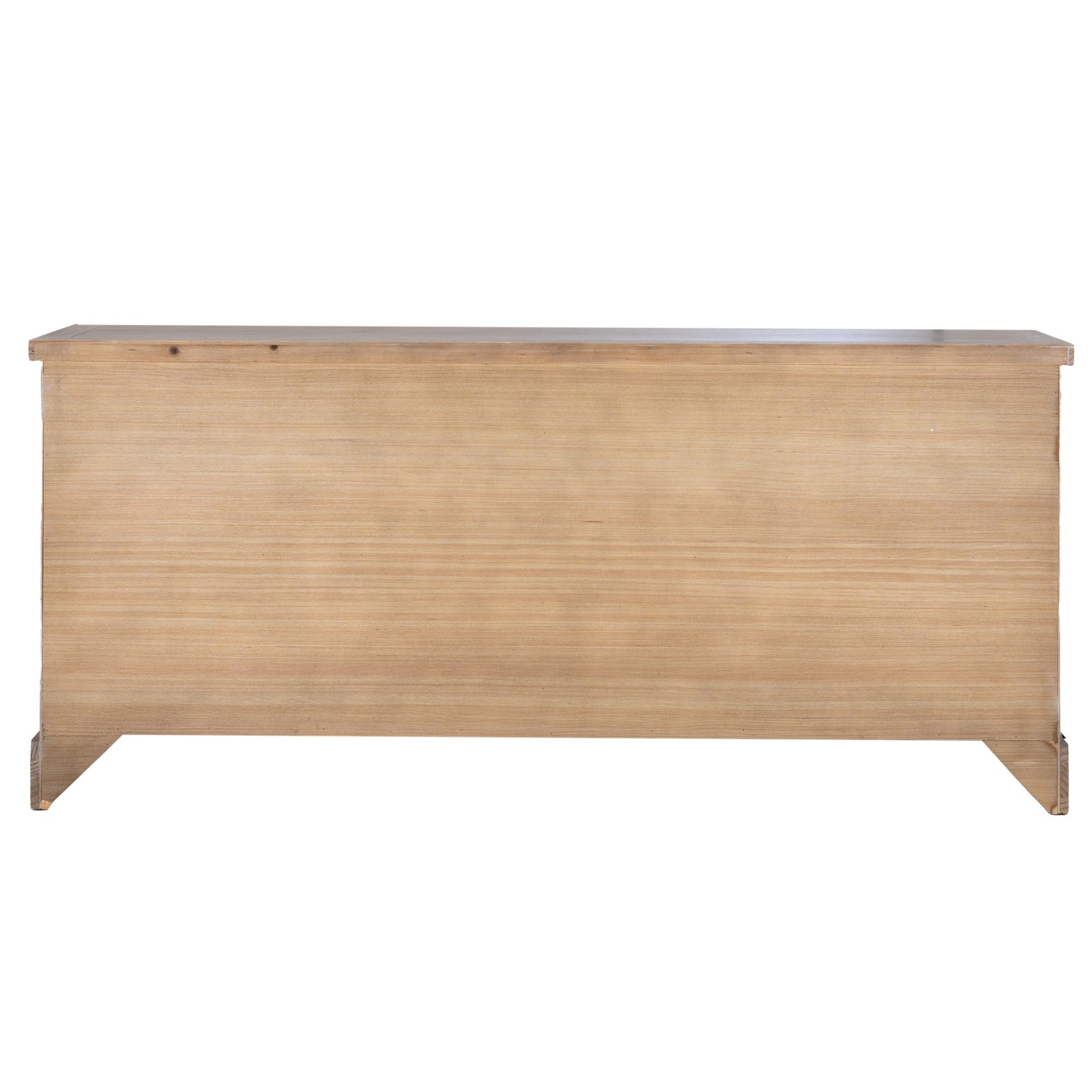 A light natural wood chest of drawers or storage bench with a slatted top and open front, shown against a plain white background.