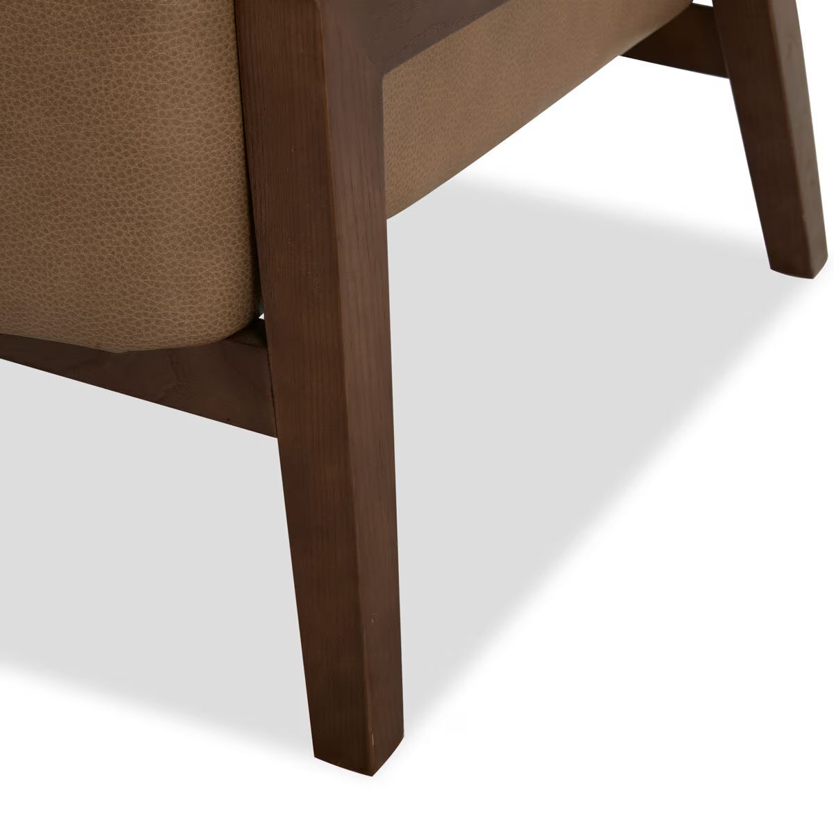 Aiden & Ivy Brown Leather Barrel Armchair