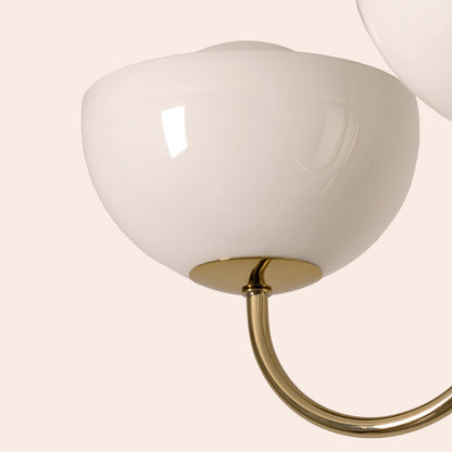 Brass 3 light dome ceiling light - BlissVeranda